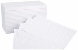 AmazonBasics 5 x 8-Inch Ruled Lined White Index Note Cards, 500-Count (Renewed)