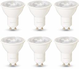 AmazonBasics Commercial Grade LED Light Bulb 50W Equivalent, GU10, Dimmable, 6-Pack