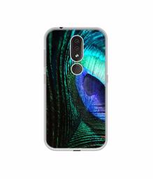 Amazon Brand - Solimo Designer Peacock Feather UV Printed Soft Back Case Mobile Cover for Nokia 4.2