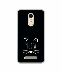 Amazon Brand - Solimo Designer Meow UV Printed Soft Back Case Mobile Cover for Mi Redmi Note 3