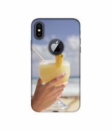 Amazon Brand - Solimo Designer Shake 3D Printed Hard Back Case Mobile Cover for Apple iPhone X (Logo Cut)