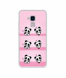 Amazon Brand - Solimo Designer Panda Pattern UV Printed Soft Back Case Mobile Cover for Huawei Honor 5c