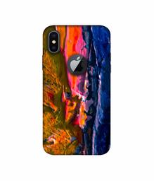 Amazon Brand - Solimo Designer Textures 3D Printed Hard Back Case Mobile Cover for Apple iPhone X (Logo Cut)