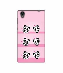 Amazon Brand - Solimo Designer Panda Pattern 3D Printed Hard Back Case Mobile Cover for Sony Xperia L1