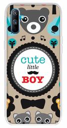 Amazon Brand - Solimo Designer Multicolor Cute Little Boy Grey Pattern Printed Soft Back Case Mobile Cover for Realme C3