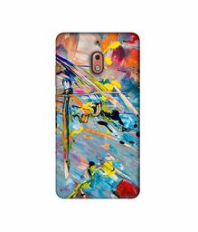 Amazon Brand - Solimo Designer Paint Texture 3D Printed Hard Back Case Mobile Cover for Nokia 2.1