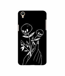 Amazon Brand - Solimo Designer Skull Flower 3D Printed Hard Back Case Mobile Cover for Oppo F1 Plus