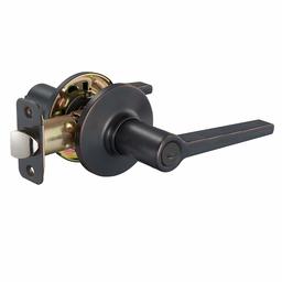 AmazonBasics Manchester Entry Door Lever with Lock, Oil Rubbed Bronze