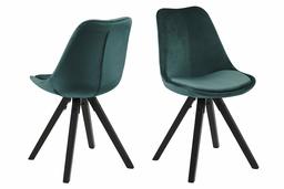 Amazon Brand - Movian Arendsee - Juego de 2 sillas de comedor, 55 x 48,5 x 85 cm, verde