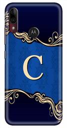 Amazon Brand - Solimo Designer Blue Pattern Alphabet-C 3D Printed Hard Back Case Mobile Cover for Motorola Moto E6s / Motorola Moto E6 Plus