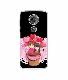 Amazon Brand - Solimo Designer Boy and Girl UV Printed Soft Back Case Mobile Cover for Motorola Moto E5 Plus