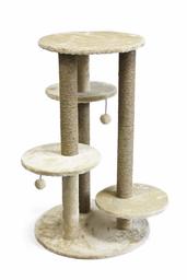 AmazonBasics Platform Cat Tree - Small, Beige (Renewed)