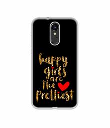 Amazon Brand - Solimo Designer Happy Girls are The Prettiest UV Printed Soft Back Case Mobile Cover for Lava Z70