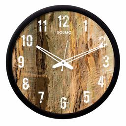 Amazon Brand - Solimo 12-inch Wall Clock - Desginer (Silent Movement, Black Frame), SC-1041