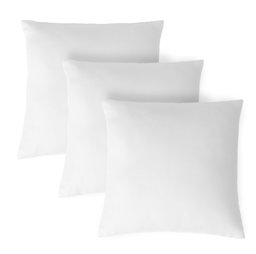 Amazon Brand - Solimo 3-Piece Small Cushion Set - (12 x 12 Inches), White