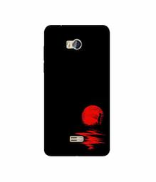 Amazon Brand - Solimo Designer Red Moon 3D Printed Hard Back Case Mobile Cover for Micromax Bolt Q336