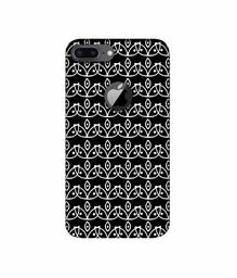 Amazon Brand - Solimo Designer White Flowers Pattern 3D Printed Hard Back Case Mobile Cover for Apple iPhone 8 Plus (with Logo Cut)