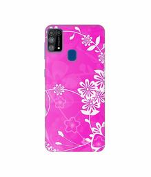 Amazon Brand - Solimo Designer Flower Pattern 3D Printed Hard Back Case Mobile Cover for Samsung Galaxy M31