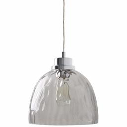 Amazon Brand – Rivet Glass Bowl Pendant Lamp, Modern Textured, W/Bulb, 13