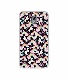 Amazon Brand - Solimo Designer Unicorn Texture UV Printed Soft Back Case Mobile Cover for Comio C2 Lite