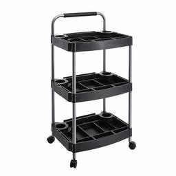 Amazon Basics 3-Tier Utility Cart - Plastic, Black