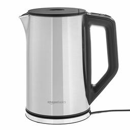 AmazonBasics – Hervidor de acero inoxidable con control de temperatura, 1,5 l (renovado), Gris, 1