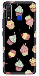 Amazon Brand - Solimo Designer Cupcake Pattern 3D Printed Hard Back Case Mobile Cover for Vivo Y19 / Vivo U20