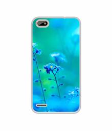 Amazon Brand - Solimo Designer Blue Flower UV Printed Soft Back Case Mobile Cover for Itel A22 Pro