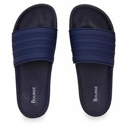 Bourge Men's Canton-45 Navy Sliders-10 UK (44 EU) (11 US) (Canton-45-10)