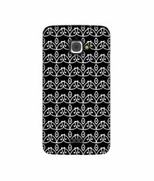 Amazon Brand - Solimo Designer White Flowers Pattern 3D Printed Hard Back Case Mobile Cover for InFocus M350