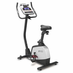 Cicuit Fitness Circuit Fitness Bicicleta estática magnética vertical con 15 ajustes preestablecidos de entrenamiento, capacidad de 136 kg AMZ-594U