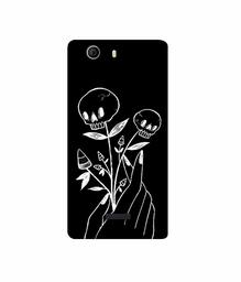 Amazon Brand - Solimo Designer Skull Flower 3D Printed Hard Back Case Mobile Cover for Micromax Canvas Nitro 2 E311