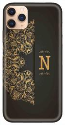 Amazon Brand - Solimo Designer Black Pattern Alphabet-N 3D Printed Hard Back Case Mobile Cover for Apple iPhone 11 Pro Max