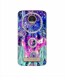 Amazon Brand - Solimo Designer Round Wall Hanging Pattern 3D Printed Hard Back Case Mobile Cover for Motorola Moto Z Play