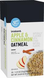 Amazon Brand - Happy Belly Instant Oatmeal, Apple and Cinnamon, 20 Packets (Previously Solimo)