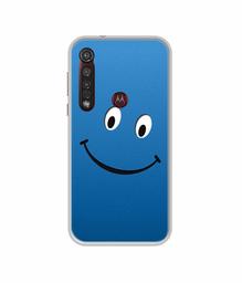 Amazon Brand - Solimo Designer Happy UV Printed Soft Back Case Mobile Cover for Motorola Moto G8 Plus