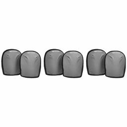 AmazonCommercial Washable Knee Pads, 8 in, Grey, 1 pair