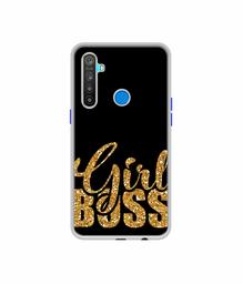 Amazon Brand - Solimo Designer Sparkle Girl Boss UV Printed Soft Back Case Mobile Cover for Realme 5 / Realme 5s / Realme 5i