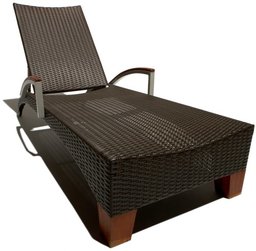 Strathwood Camano All-Weather Wicker Sun Lounger Chair, Brown