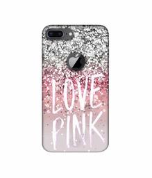 Amazon Brand - Solimo Designer Love Pink 3D Printed Hard Back Case Mobile Cover for Apple iPhone 8 Plus (with Logo Cut)