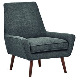 Amazon Brand – Rivet Jamie Upholstered Mid-Century Modern Low Arm Accent Chair, 31