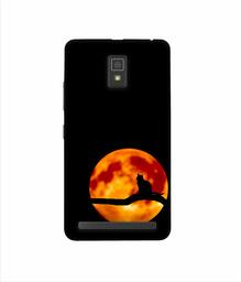 Amazon Brand - Solimo Designer Dark Black Cat 3D Printed Hard Back Case Mobile Cover for Lenovo A6600