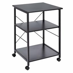 AmazonBasics Multipurpose Rolling Cart, Desk Extender - Black