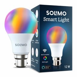 Amazon Brand - Solimo Smart LED Light, 12W, B22 Holder, Alexa Enabled