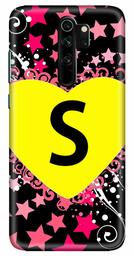 Amazon Brand - Solimo Designer Heart Pattern Alphabet-S 3D Printed Hard Back Case Mobile Cover for Xiaomi Redmi Note 8 Pro