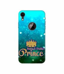 Amazon Brand - Solimo Designer Mummy & Daddy's Prince 3D Printed Hard Back Case Mobile Cover for Apple iPhone XR (Logo Cut)