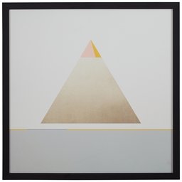 Amazon Brand – Rivet Modern Gold Pyramid Triangle Print Wall Art, 20