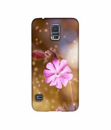 Amazon Brand - Solimo Designer Pink Flower 3D Printed Hard Back Case Mobile Cover for Samsung Galaxy S5 i9600