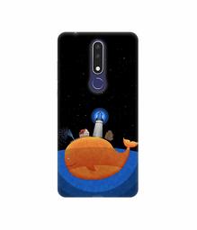 Amazon Brand - Solimo Designer Whale 3D Printed Hard Back Case Mobile Cover for Nokia 3.1 Plus