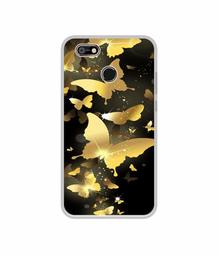 Amazon Brand - Solimo Designer Golden Butterfly Pattern UV Printed Soft Back Case Mobile Cover for Karbonn Titanium Jumbo 2